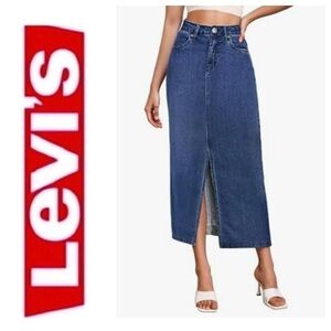 Levi's Vintage Orange Tab Denim Skirt Size 14 W30